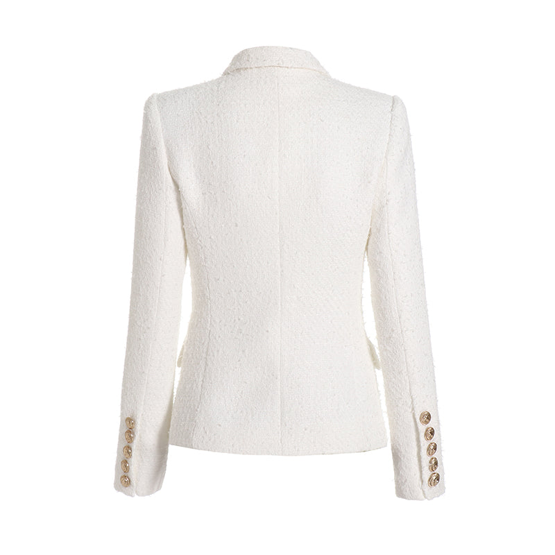 BLAZER DOPPIOPETTO IN TWEED BIANCO 