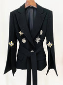 BLAZER CON CINTURA CON DIAMANTI SWAROVSKI