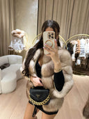 Luxy Fox Fur Genuine Leather Jacket