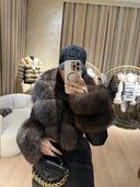 Icon Black Parka Fox Fur Jacket