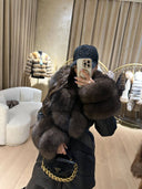 Icon Black Parka Fox Fur Jacket