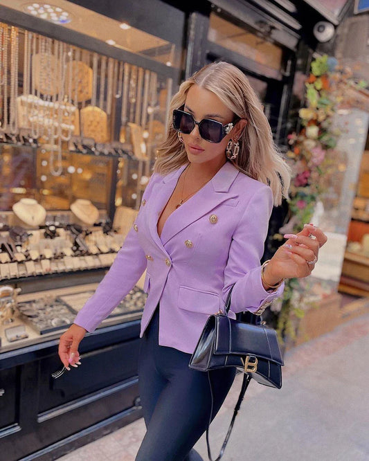 BLAZER DOPPIOPETTO VIOLA 