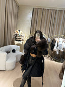 Icon Black Parka Fox Fur Jacket