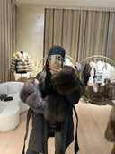Icon Black Parka Fox Fur Jacket