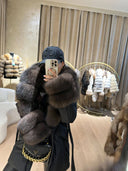 Icon Black Parka Fox Fur Jacket