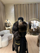 Icon Black Parka Fox Fur Jacket