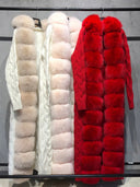 Fox Fur Cashmere/Knit Cardigan in red