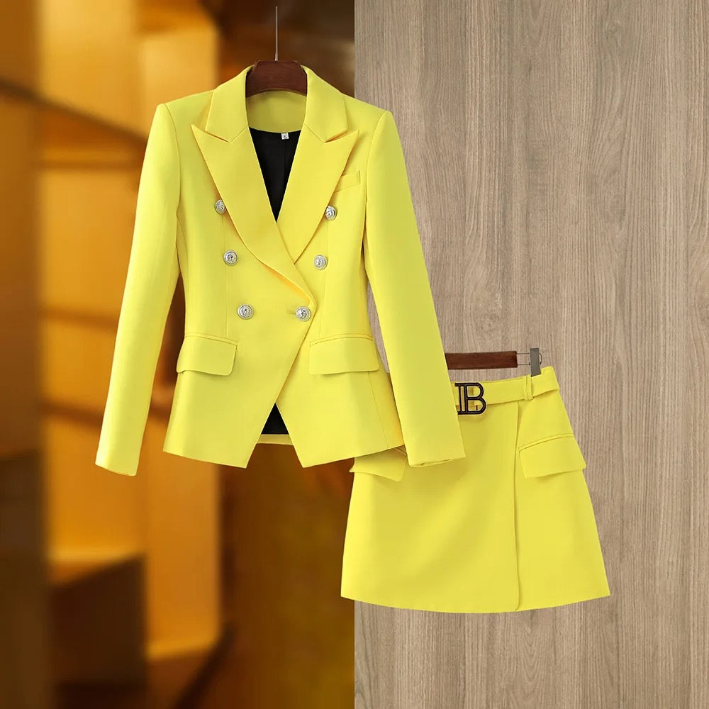 Conjunto Falda Dos Piezas en Amarillo