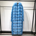 Fox Fur Cashmere/Knit Cardigan in blue