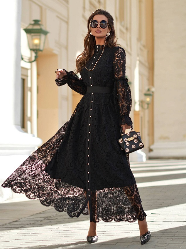 Abito in pizzo patchwork Hanna 