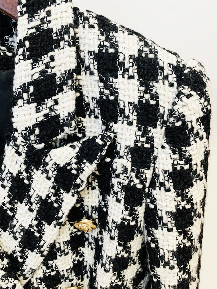 BLAZER CRUZADO DE TWEED B/N 