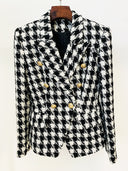 BLAZER DOPPIOPETTO IN TWEED B/N 