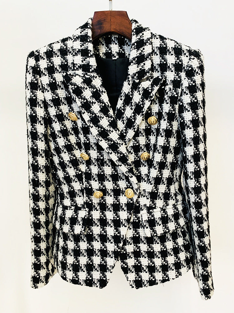 BLAZER CRUZADO DE TWEED B/N 