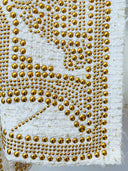 BLAZER DOPPIOPETTO IN TWEED BIANCO CON DECORAZIONI 