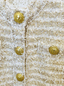 BLAZER DOPPIOPETTO IN TWEED DORATO 