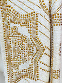 BLAZER DOPPIOPETTO IN TWEED BIANCO CON DECORAZIONI 