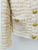 BLAZER DOPPIOPETTO IN TWEED DORATO 