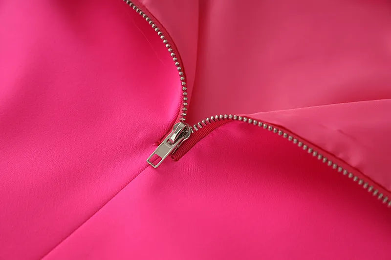 Set gonna due pezzi in fucsia