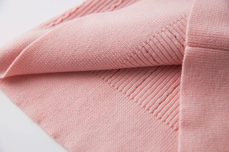 Top Sia in lana a maniche lunghe in rosa
