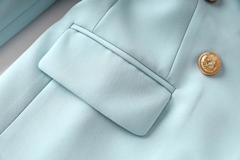 Set gonna due pezzi in azzurro cielo