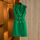 Abito blazer Paola in fucsia/verde 