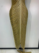 Golden Mirage Bandage Dress