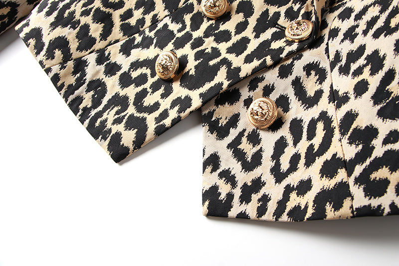 BLAZER TRENDY DOPPIOPETTO LEOPARDATO 