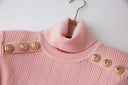 Top Sia in lana a maniche lunghe in rosa