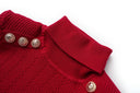 Top de lana de manga larga Sia en rojo