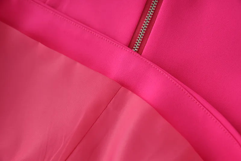 Set gonna due pezzi in fucsia