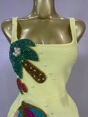 Limoncello Escape Embellished Mini Dress