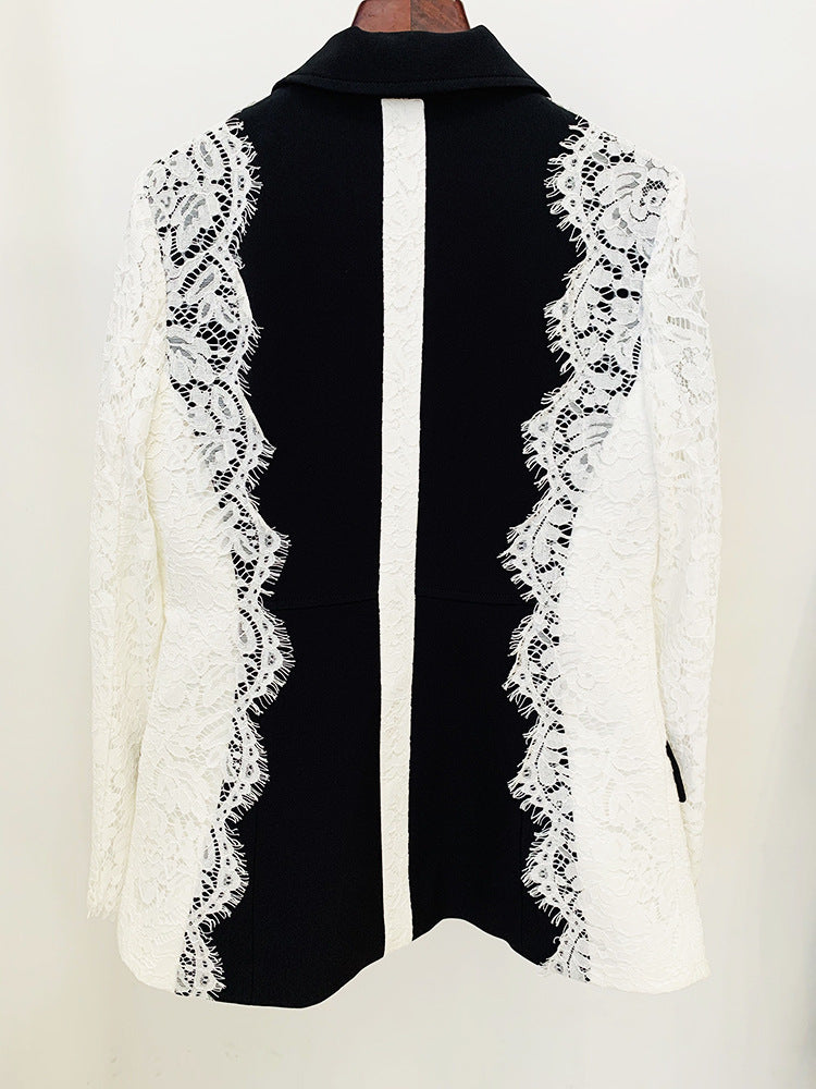 BLAZER CRUZADO DE ENCAJE 