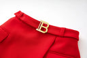 Set gonna due pezzi in rosso