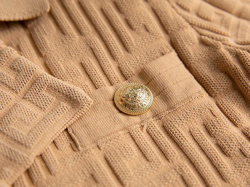 Set gonna retrò in due pezzi in beige