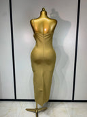 Golden Mirage Bandage Dress