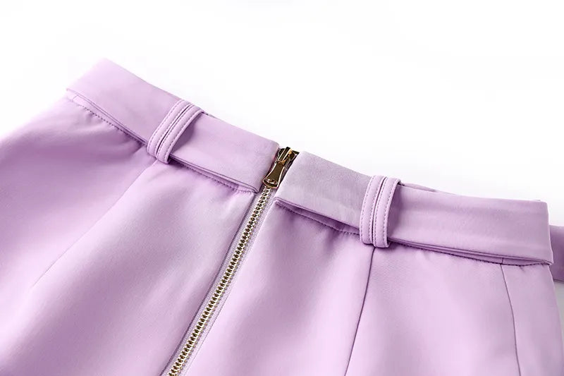 Conjunto de Falda Dos Piezas en Lavanda