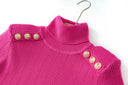 Top de lana de manga larga Sia en fucsia