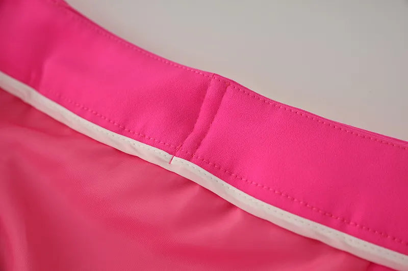 Set gonna due pezzi in fucsia