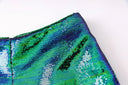 Set due pezzi con paillettes Larissa in verde 