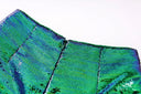 Set due pezzi con paillettes Larissa in verde 