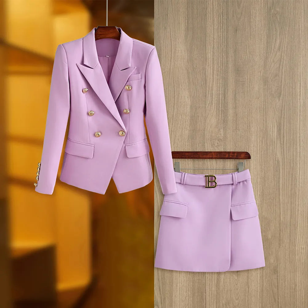 Conjunto de Falda Dos Piezas en Lavanda