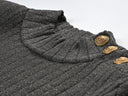 Top de lana de manga larga Rene en gris