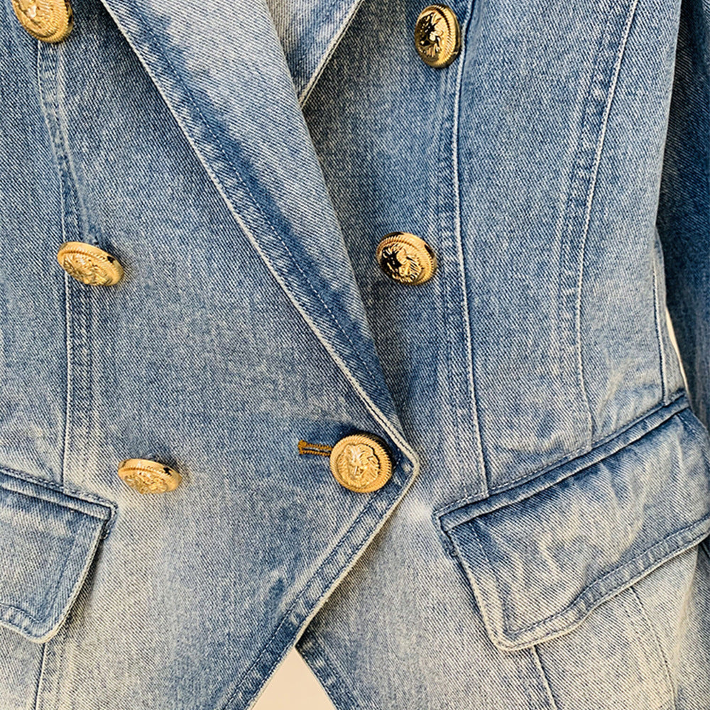 BLAZER DE DENIM CRUZADO