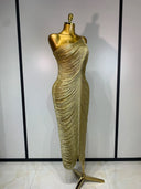 Golden Mirage Bandage Dress