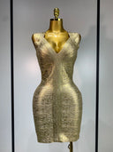 Golden Aura Bandage Dress