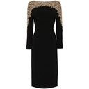 Rhinestone Beaded Midi Dress