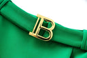 Set gonna due pezzi in verde