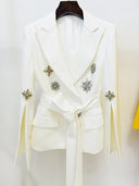 BLAZER CON CINTURA CON DIAMANTI SWAROVSKI