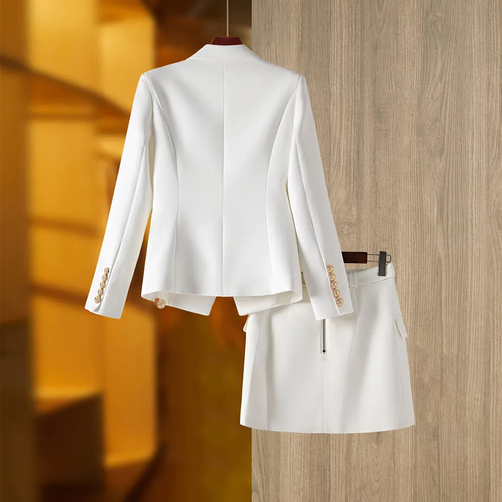 Set gonna due pezzi in bianco e nero