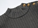 Top de lana de manga larga Rene en gris